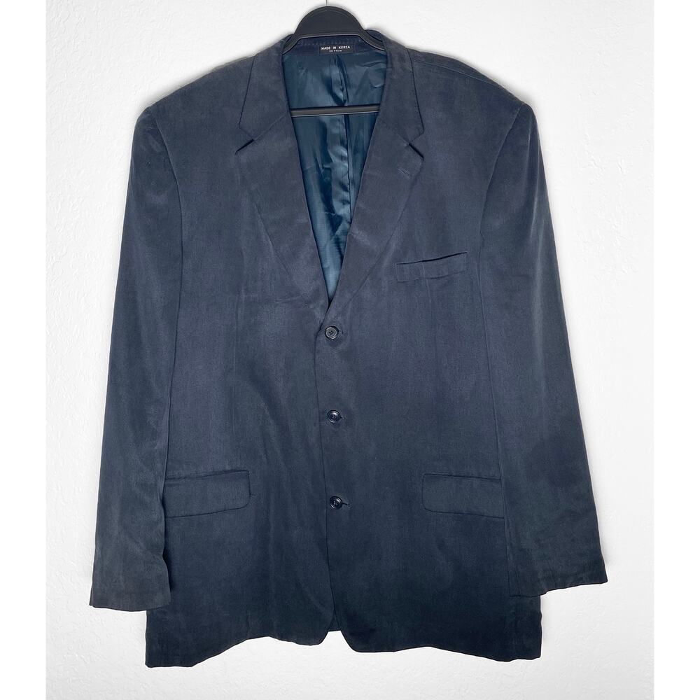 Baracuta Men's Sport Coat Blazer Jacket 100% Tencel Single Breasted Charcoal‎ 50